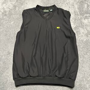 Masters Collection Golf Vest Mens Large Black Masters Logo Performance